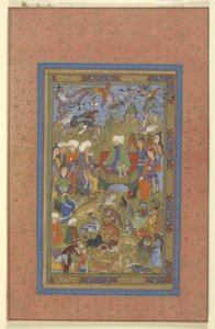 Süleyman ve Bilqis Enthroned, c.1590-1600 by Persian School