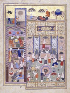 Hamamlarda Halife Harun el-Rashid, c. 1584-5 by Persian School