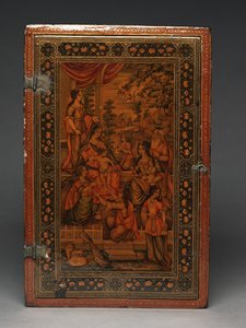 Kutsal Aileyi tasvir eden alet takımı, 1830 dolayları (karma teknik) by Persian School