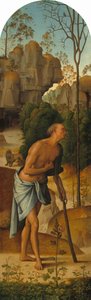 Bakire, Aziz John, Aziz Jerome ve Aziz Mary Magdalene ile Çarmıha Gerilme..., c. 14821485 by Perugino
