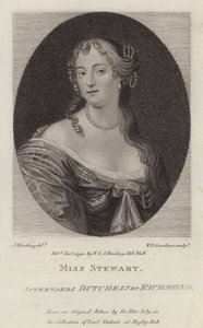 Frances Stewart, Richmond Düşesi (gravür) by Peter (after) Lely