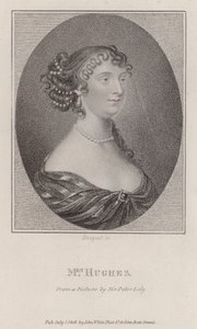 Margaret Hughes, İngiliz aktris (gravür)