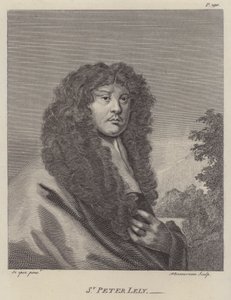 Sir Peter Lely, İngiliz sanatçı (gravür) by Peter (after) Lely