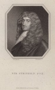 Sir Stephen Fox, İngiliz politikacı (gravür) by Peter (after) Lely