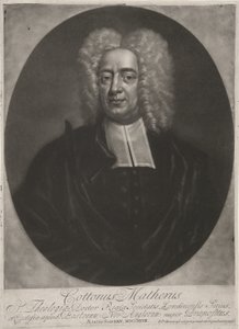 Cotton Mather, pub. 1728 (gravür) by Peter (after) Pelham