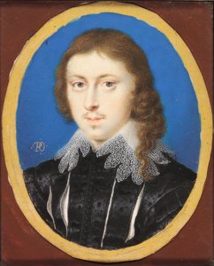 Edmund Waller (parşömen üzerine sulu boya) by Peter Oliver