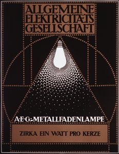 General Electric Company [AEG] 1910 için Reklam Afişi