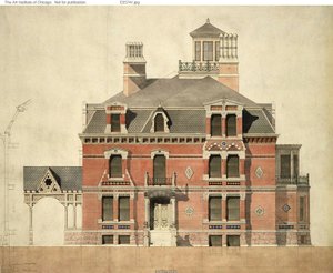 Eliphalet W. Blatchford House, Chicago, Illinois, LaSalle Caddesi Yüksekliği ve Kısmi Bölüm
