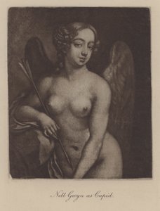 Nell Gwyn Aşk Tanrısı olarak (mezzotint)