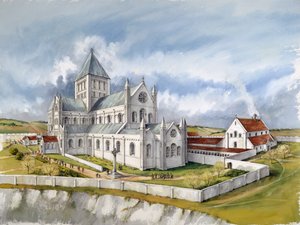 Eski Sarum Katedrali, c1150, c1990-2010 by Peter Dunn