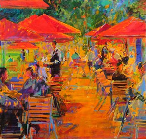 Tuileries Bahçesi by Peter Graham (Contemporary)