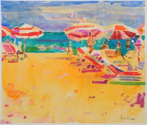 okyanus sahili by Peter Graham (Contemporary)