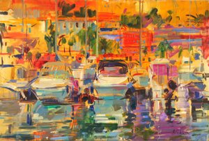 Riviera Limanı Güneş by Peter Graham (Contemporary)
