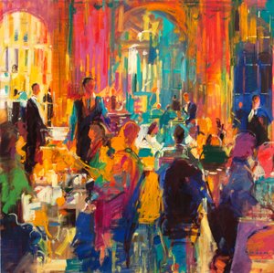 Zarafet Çağı, The Waldorf, 2021 (tuval üzerine yağlıboya) by Peter Graham