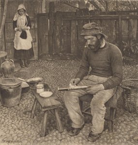 Evinde Bir Balıkçı by Peter Henry Emerson