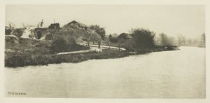 Bure Nehri üzerindeki Brickfield (Norfolk) by Peter Henry Emerson