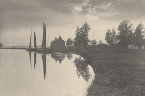 Cantley: Gelgitin Dönmesini Bekleyen Çobanlar,1886 (fotoğraf) by Peter Henry Emerson