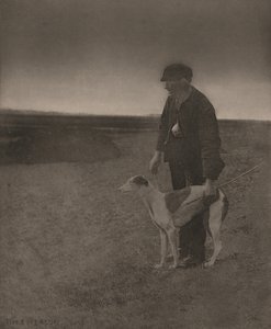 The Poacher-A Hare in View,1888 (fotoğraf) by Peter Henry Emerson