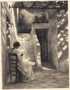 asma yaprağının altında