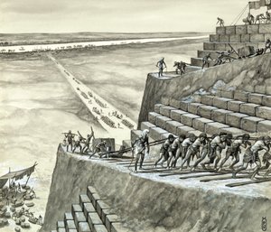 Giza'da büyük piramidin inşası by Peter Jackson