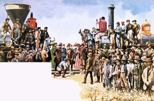 Union Pacific ve Central Pacific demiryollarının birleşmesi by Peter Jackson
