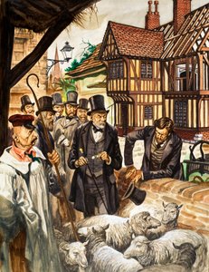 Louis Pasteur, şarbon aşısıyla yaptığı deneyin sonuçlarını görüyor by Peter Jackson