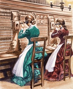 Bir Zamanlar... yüz yıl önceki iletişim. Londra telefon santrali by Peter Jackson