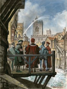 Peter Morris'in eski Londra Köprüsü'ndeki su işleri Lord Mayor ve Aldermen of the City tarafından beğeniliyor by Peter Jackson