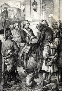 Fransız Devrimi: Kral Louis XVI, Paris belediye başkanı Jean-Sylvain Bailly'den üç renkli kokart aldı
