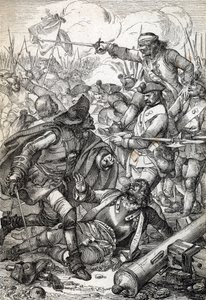 Büyük Kuzey Savaşı: “” Rusya Kralı I. Peter'in Ordusu ile İsveç Kralı XII. ) "" Historische Memorabilian des'ten tüy çizimi