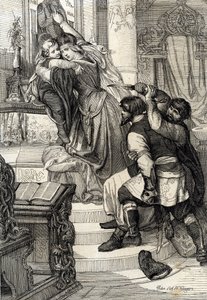 1682 Moskova isyanı (1682 streltsy'nin kaldırılması): Tsarina Natalia Narychkina, oğlu Prens Peter'ı (1672-1725) streltsy (sokaklar) saldırılarından koruyor, Rusya (1682 Moskova Ayaklanması veya streltsy Ayaklanması: Tsarina Natalia Naryshkina prot by Peter Johann Nepomuck Geiger