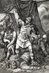Roman Antiquite: ““Kudüs'ün ele geçirilmesi””” MS 70 yılında Kudüs'ün Romalılar tarafından kuşatılmasının tasviri, şehir İmparator Titus'un birlikleri tarafından yağmalanır ve Kudüs'ün ikinci tapınağı detruit””” (Yıkım Kudüs ve Titus'un
