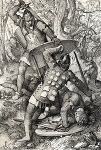 Swabia'lı Ernest II'nin (1010-1030) Almanya'nın Constance kentine karşı bir savaşta ölümü (Svabya Dükü II. Ernest'in Constance, Almanya'da ölümü) by Peter Johann Nepomuck Geiger