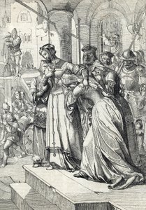 Leydi Jane Gray'in (Jeanne Grey) (1537-1554) infazı Jane Gray, 1554'te Londra Kulesi'nde idam edildi (Lady Jane Grey'in İnfazı) Anton Ziegler'in “Historische Memorabilian des In-und Auslandes” adlı eserinden tüy çizimi