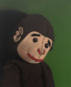 Yeşil Üzerinde Maymun Portresi, 2005 by Peter Jones