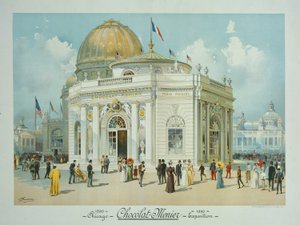 Çikolata-Menier Pavyonu, Dünyanın Kolomb Sergisi, Chicago, Illinois, Perspektif Görünümü, 1893.