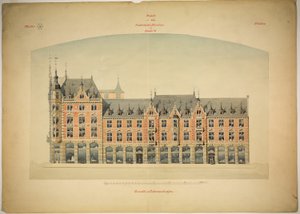 Rathskeller yeni bina, Halle (Saale), Saksonya-Anhalt, Almanya, Yükseklik