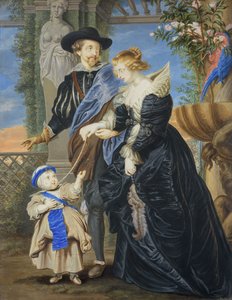 Rubens eşi ve çocuğuyla birlikte by Peter Lely