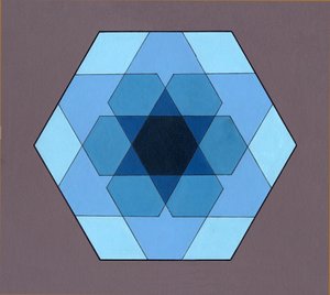 Overlaying Hexagons, 2009 (gemide akrilik) by Peter McClure