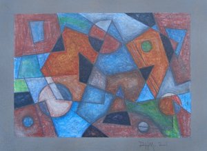 YUKARI DOĞRU ITME, 2021 (TAHTA ÜZERINE AKRILIK) by Peter McClure