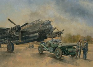 Bir Lancaster ve bir Bentley, 2000 (tuval üzerine yağlı boya) by Peter Miller