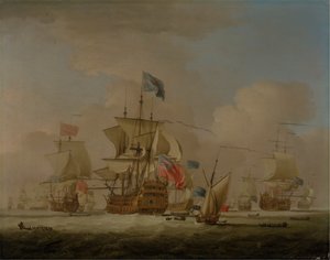 İngiliz Savaş Adamları ve Sloop by Peter Monamy