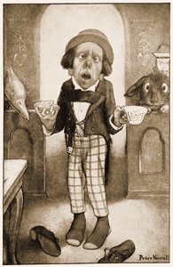 Im a poor man, your Majesty, the Hatter began, in a trembling voice, illustration for Lewis Carrolls Alices Adventures in Wonderland, 1901  by Peter Newell
