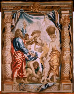 Flaman halısı. Mannanın çöle düşmesi (La caída del maná en el desierto). Seri Eucharist