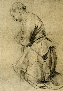 Dua eden bir çoban kadın by Peter Paul Rubens