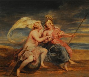 Şans ve Erdem Alegorisi (tahta üzerine yağlıboya) by Peter Paul Rubens