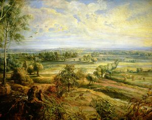 Sabah Erken Het Steen manzaralı bir Sonbahar Manzarası, c.1636, 211075 panel detayı üzerine yağlı boya