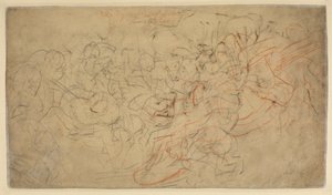 Atlıların Savaşı (verso) by Peter Paul Rubens