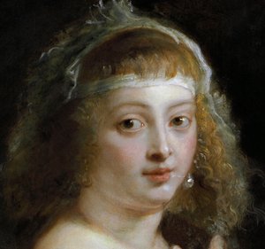 Kürk Cübbeli Helene Fourment Detayı by Peter Paul Rubens