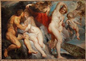 Ixion, Lapithlerin Kralı, Juno tarafından kandırılmış (tuval üzerine resim) by Peter Paul Rubens